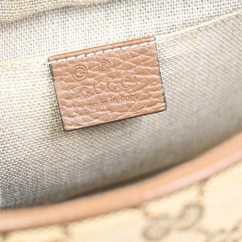 Gucci Bree Disco Gg Canvas With Leather Brown Bag