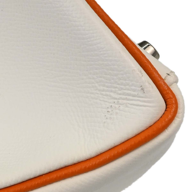 Hermes Kelly Sellier Epsom White Leather Bag