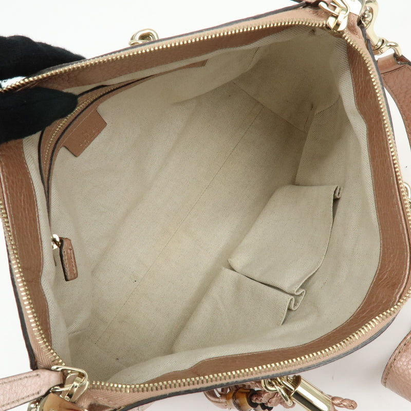 Gucci Bella Convertible Top Handle Leather Pink Bag