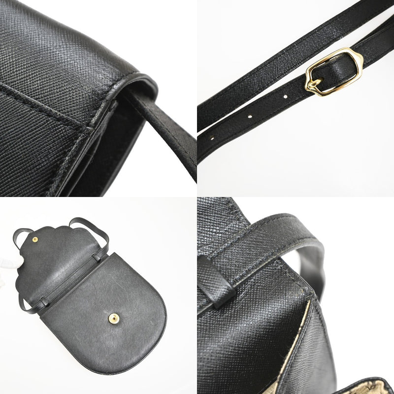 Saint Laurent Vintage Shoulder Bag Leather Black