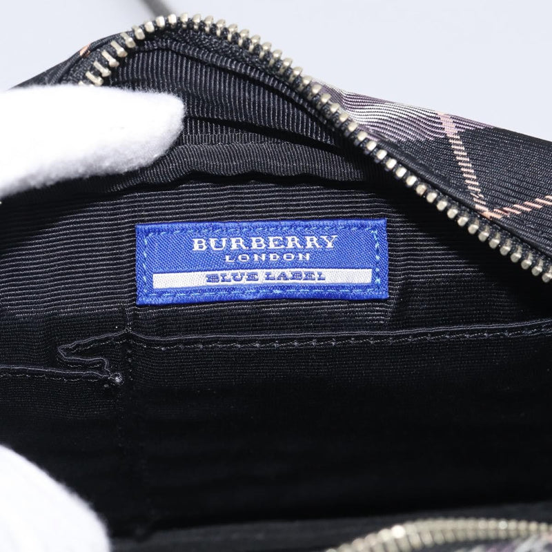 Burberry Nova Check Blue Label Nylon Black Bag