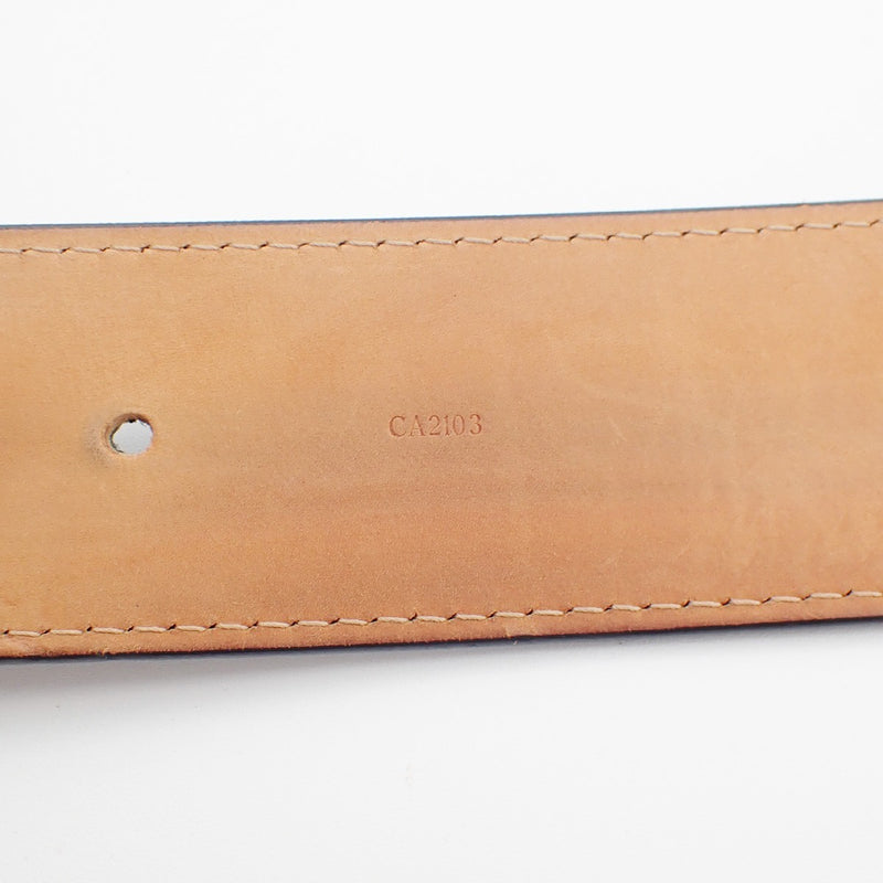 Louis Vuitton Voyage Buckle Belt Leather Black