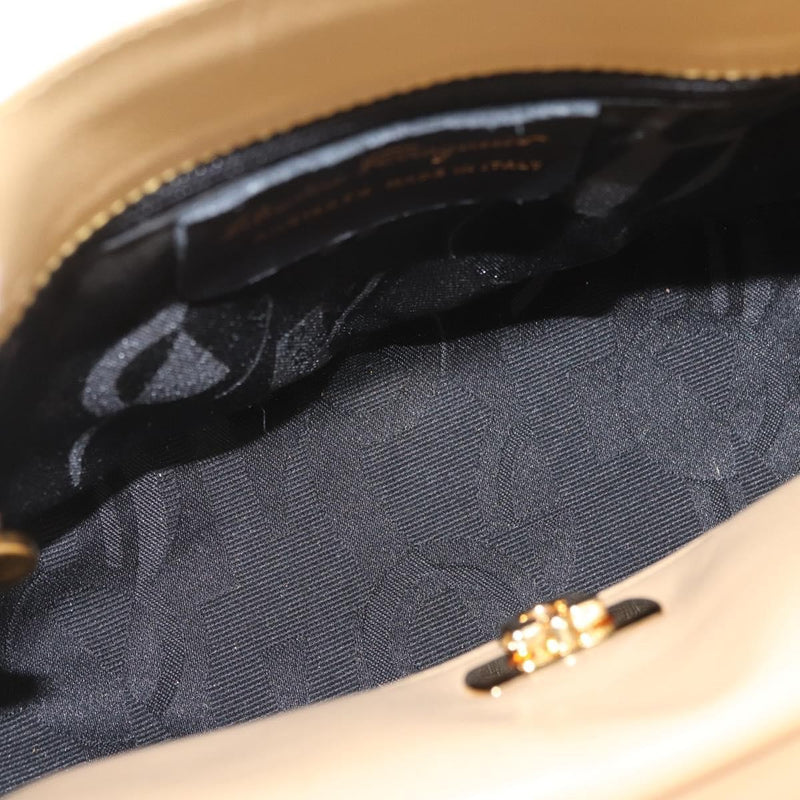 Salvatore Ferragamo Gancini Tote Canvas Beige