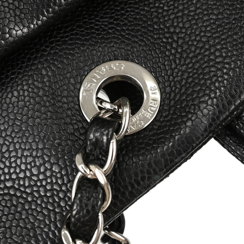 Chanel Timeless Cc Charm Quilted Caviar Black Leather Bag