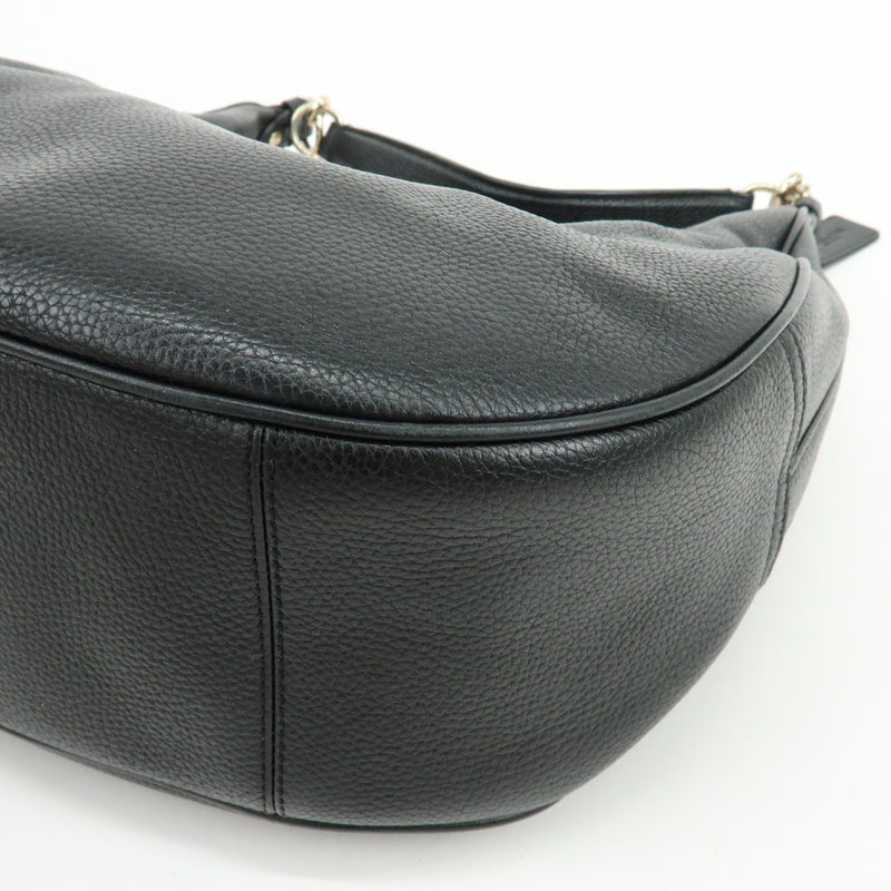 Coach Shoulder Leather Black Bag