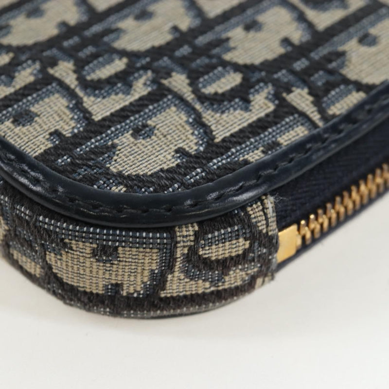 Christian Dior 30 Montaigne Phone Holder On Chain Oblique Canvas Navy Bag