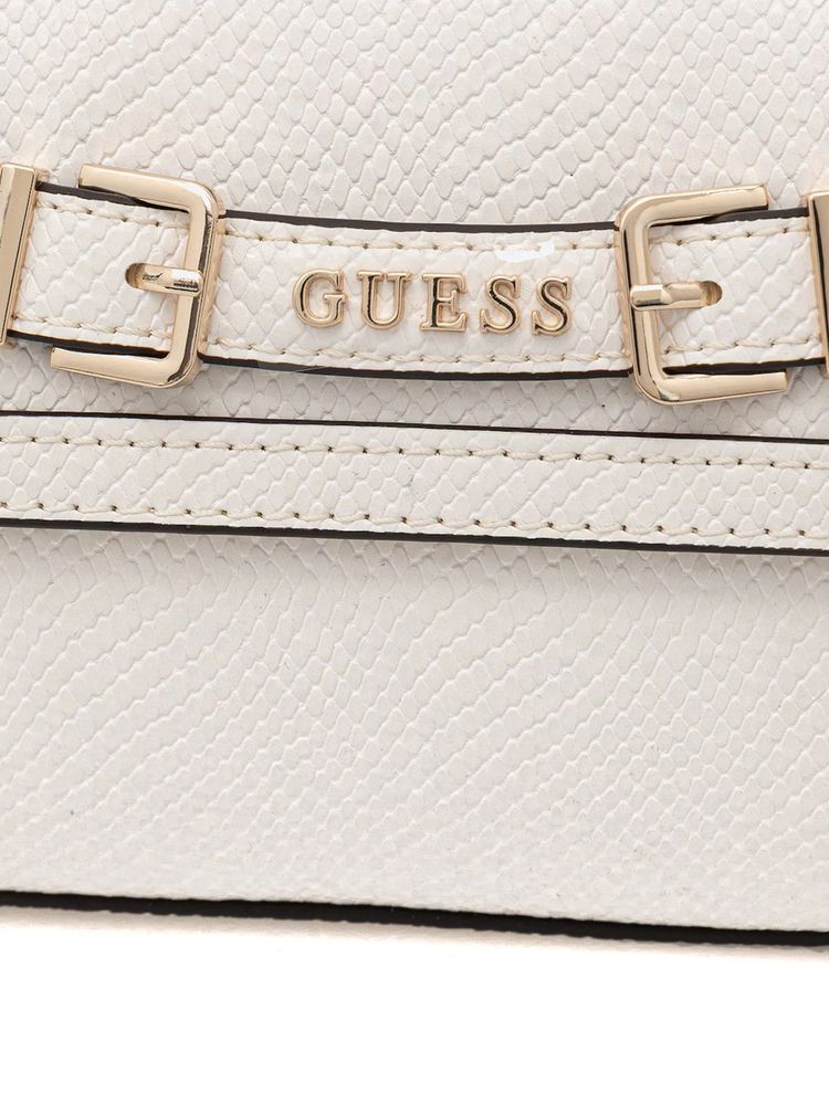 Guess Polyurethane Shoulder Bag — White