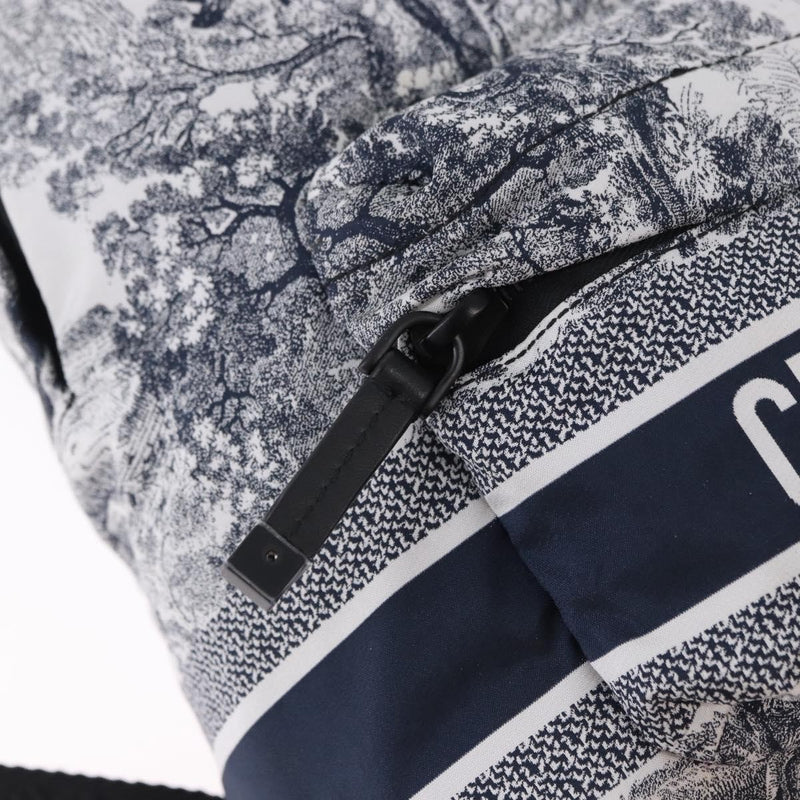 Christian Dior Toile De Jouy Travel Technical Fabric Navy Nylon Bag