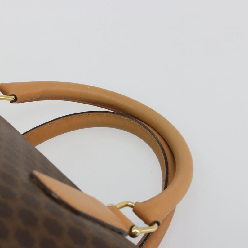 Celine Boston C Macadam Canvas Brown Bag
