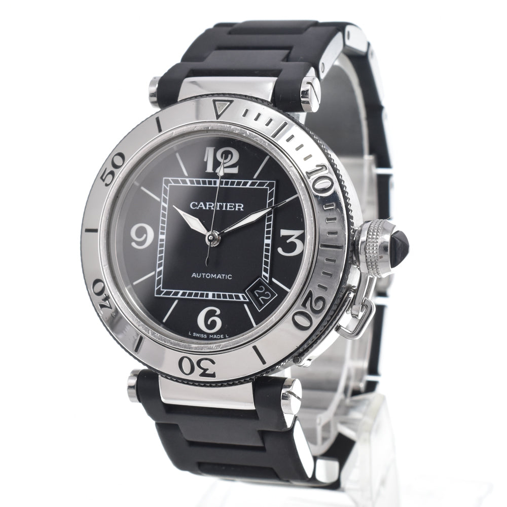 Cartier Pasha Seatimer Automatic Stainless Steel And Rubber Watches