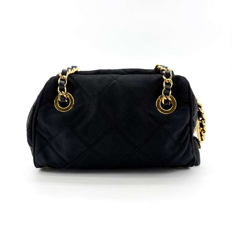 Prada Re-Edition 1995 Chain Quilted Re-Nylon Black Bag