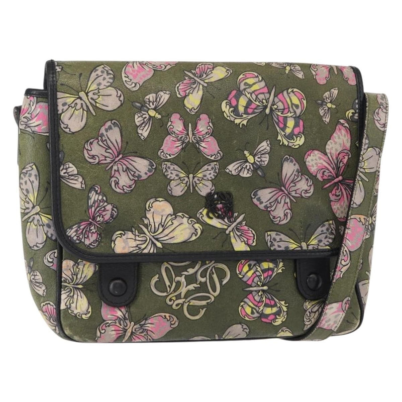 Loewe Messenger Printed Leather Green