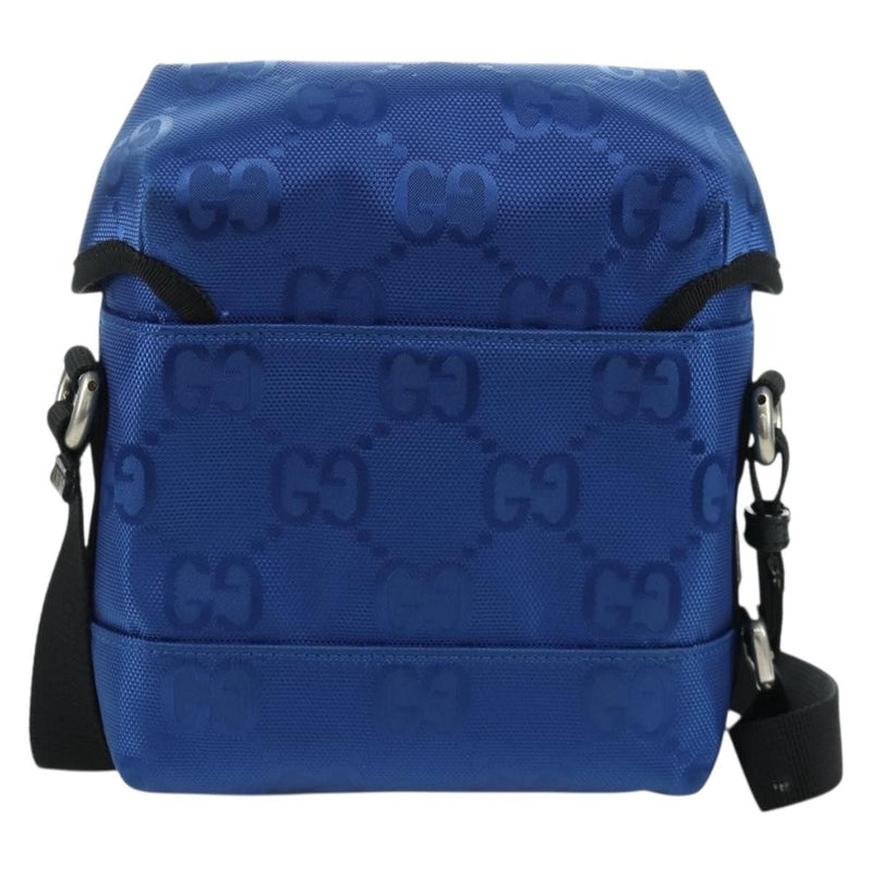 Gucci Off The Grid Buckle Messenger Gg Econyl Blue Canvas