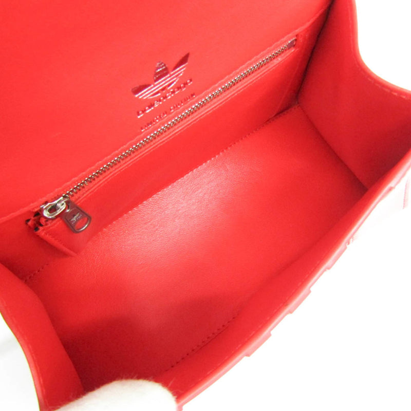 Balenciaga X Adidas Hourglass Top Handle Leather Red Bag