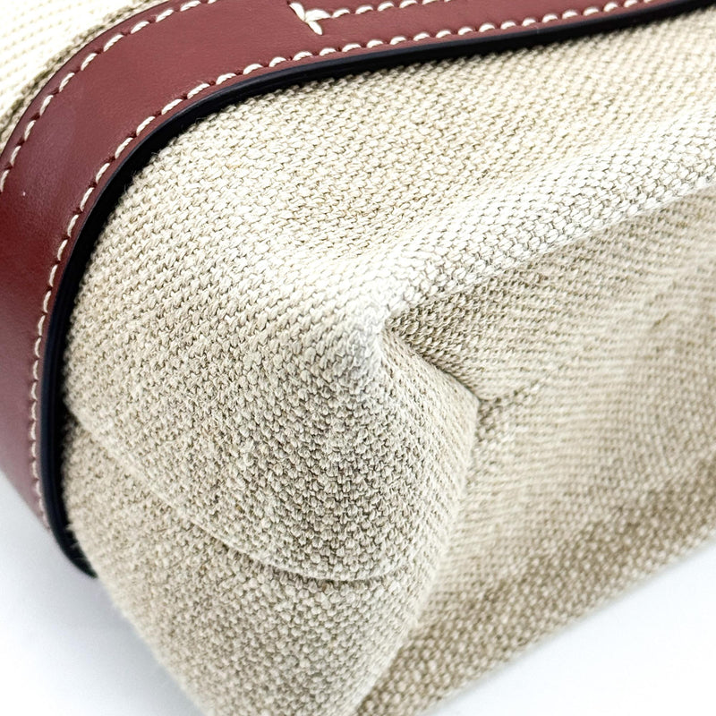 Chloe Woody Canvas With Leather Brown Bag