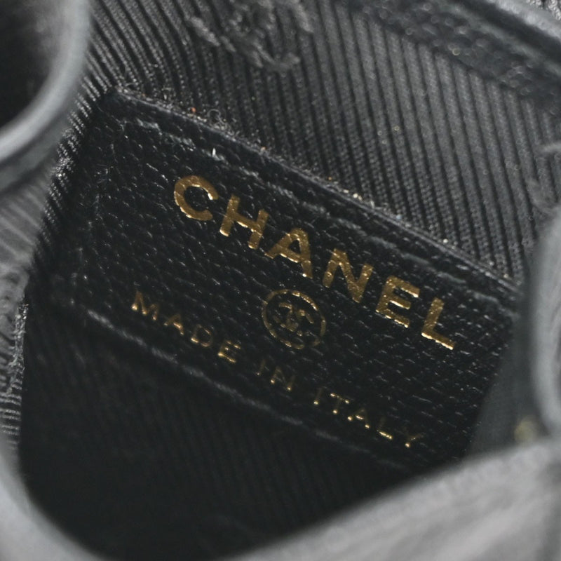 Chanel Cigarette Case Caviar Black Leather Bag