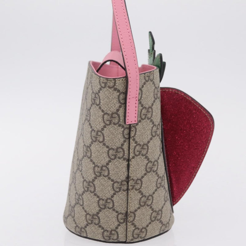 Gucci Childrens Convertible Gg Coated Canvas With Applique Beige Bag