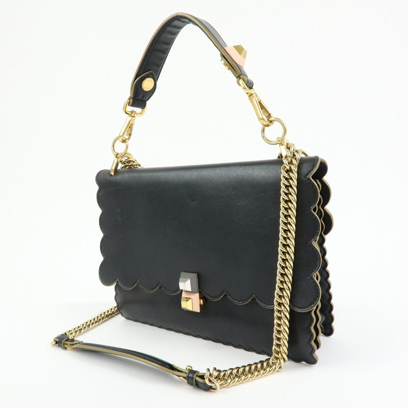 Fendi Kan I Leather Black Bag
