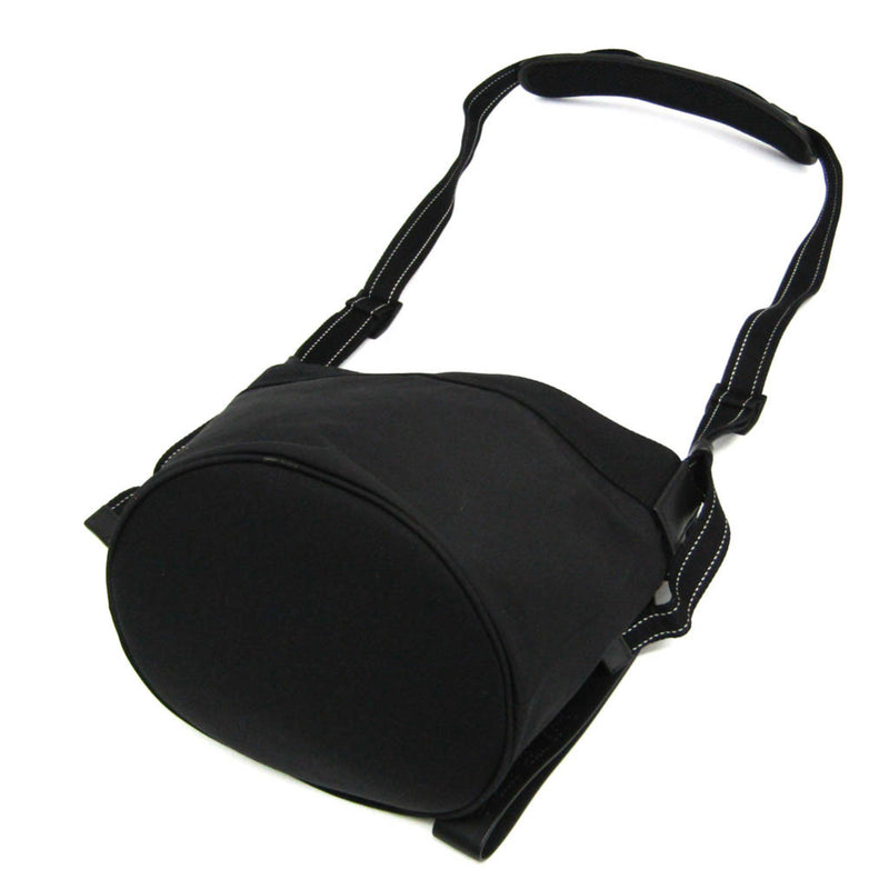 Bottega Veneta Paper Touch Bucket Nylon With Mesh Black Bag
