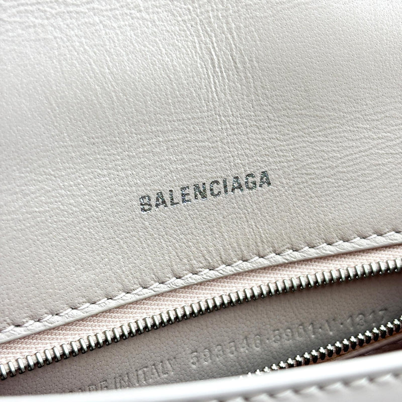Balenciaga Hourglass Top Handle Leather Pink Bag