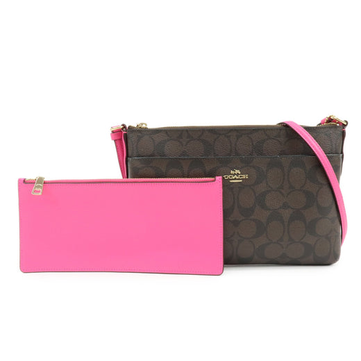 Coach Shoulder Canvas Brown Bag