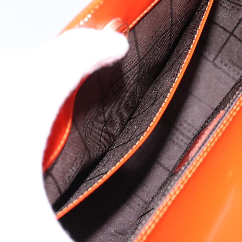Celine Top Handle Leather Orange Bag