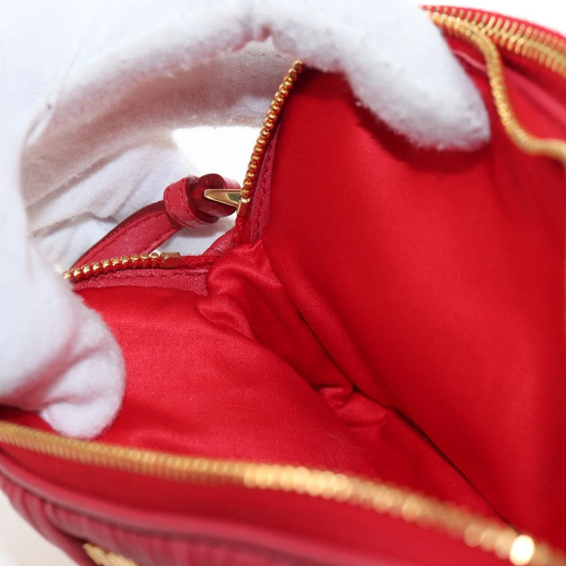 Miu Miu Tech Matelasse Leather Red Bag