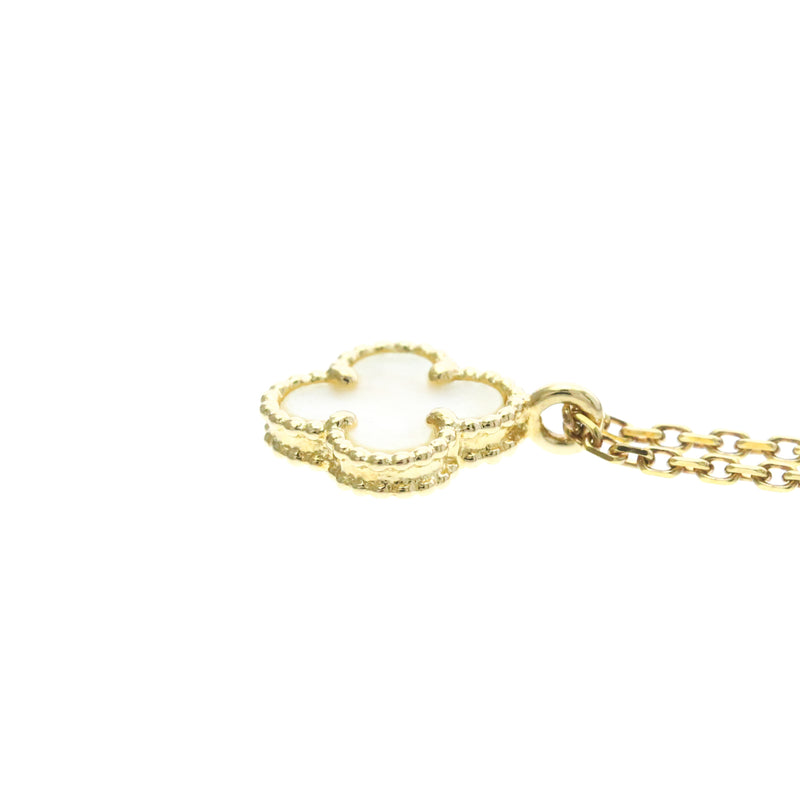 Van Cleef & Arpels Sweet Alhambra Pendant 18k Yellow Gold And Mother Of Pearl Yellow_gold Bijoux