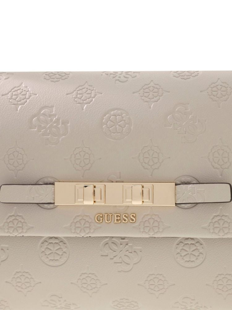 Guess Carmella Crossbody Bag — Beige Polyurethane