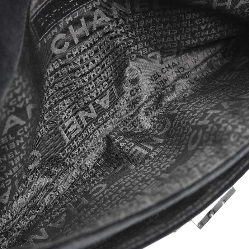 Chanel Giant Mademoiselle Lock Chain Velvet Black Bag