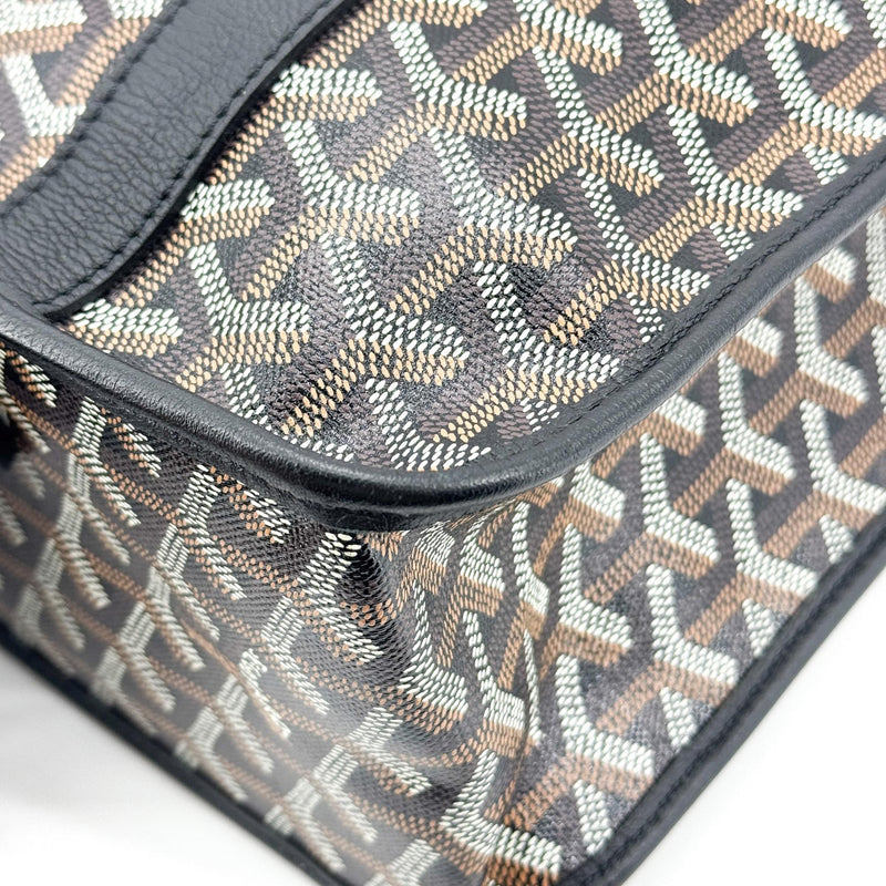 Goyard Bourgogne Coated Canvas Black Bag