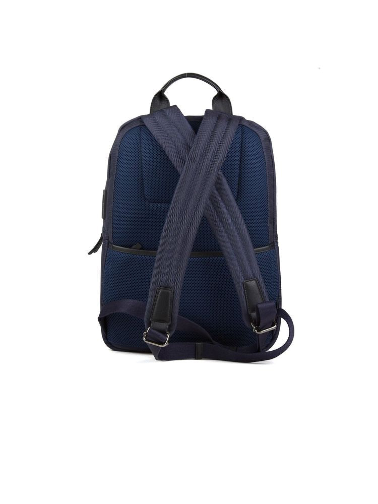 Momo Design Polyamide-Nylon With Leather Accents Backpack — Navy Polyamide/nylon