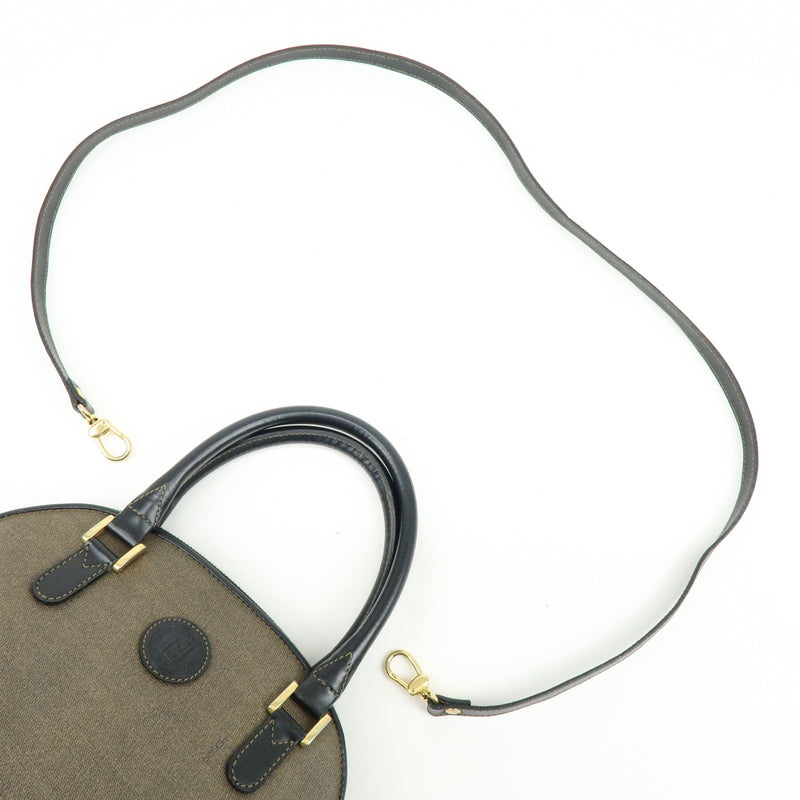 Fendi Vintage Dome Satchel Leather Brown