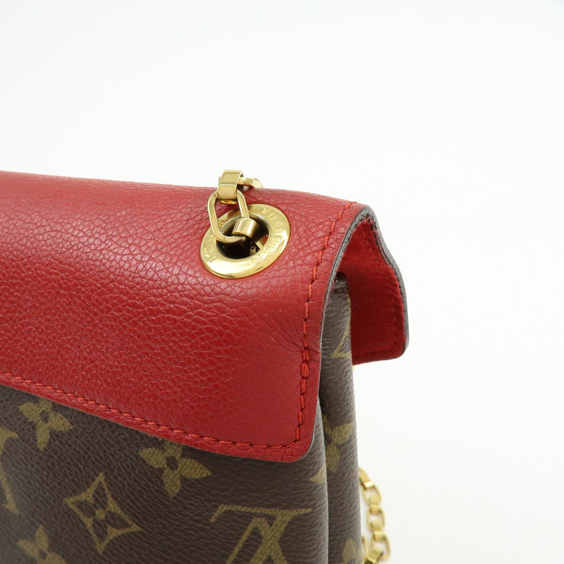Louis Vuitton Pallas Chain Monogram Canvas And Calfskin Brown Bag