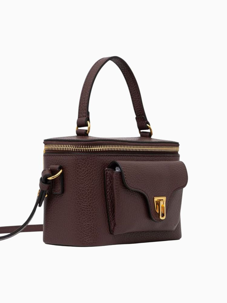 Coccinelle Beat Generation Crossbody Bag — Berry Grained Leather