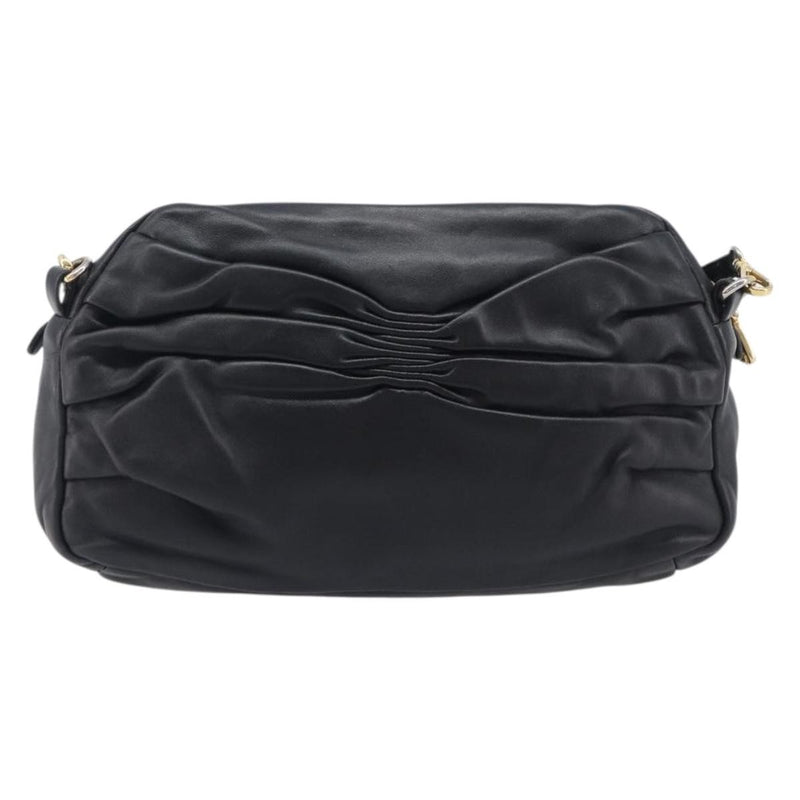 Miu Miu Shoulder Matelasse Leather Black Bag