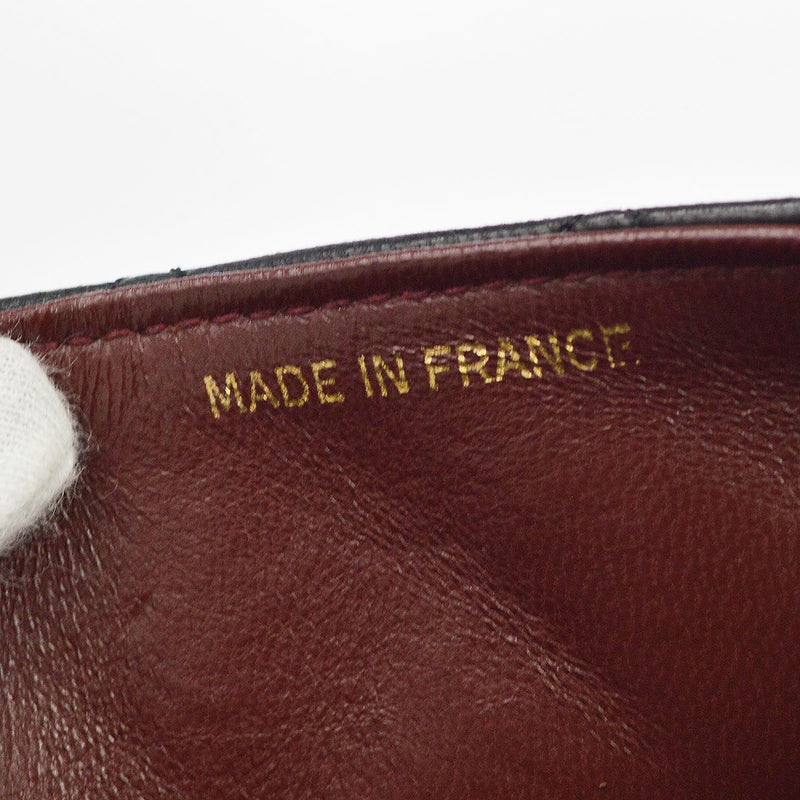 Chanel Vintage Full Flap Quilted Lambskin Black Leather Bag