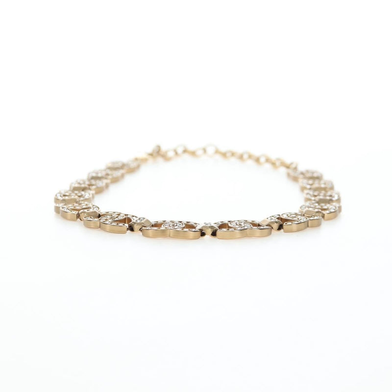 Chanel Cc Link Choker Metal With Crystals Gold Bijoux