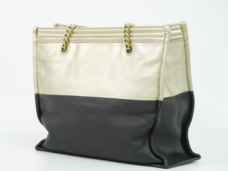 Chanel Boy Shopper Calfskin Gold Leather Bag