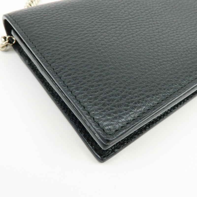 Gucci Betty Chain Wallet (outlet) Leather Black Bag