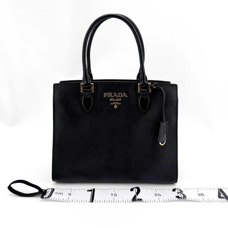 Prada Saffiano Tote Leather Black