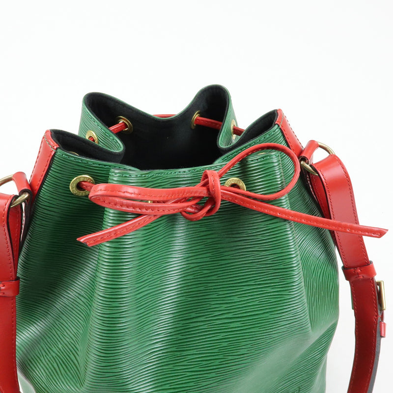 Louis Vuitton Bicolor Petit Noe Epi Leather Green Bag