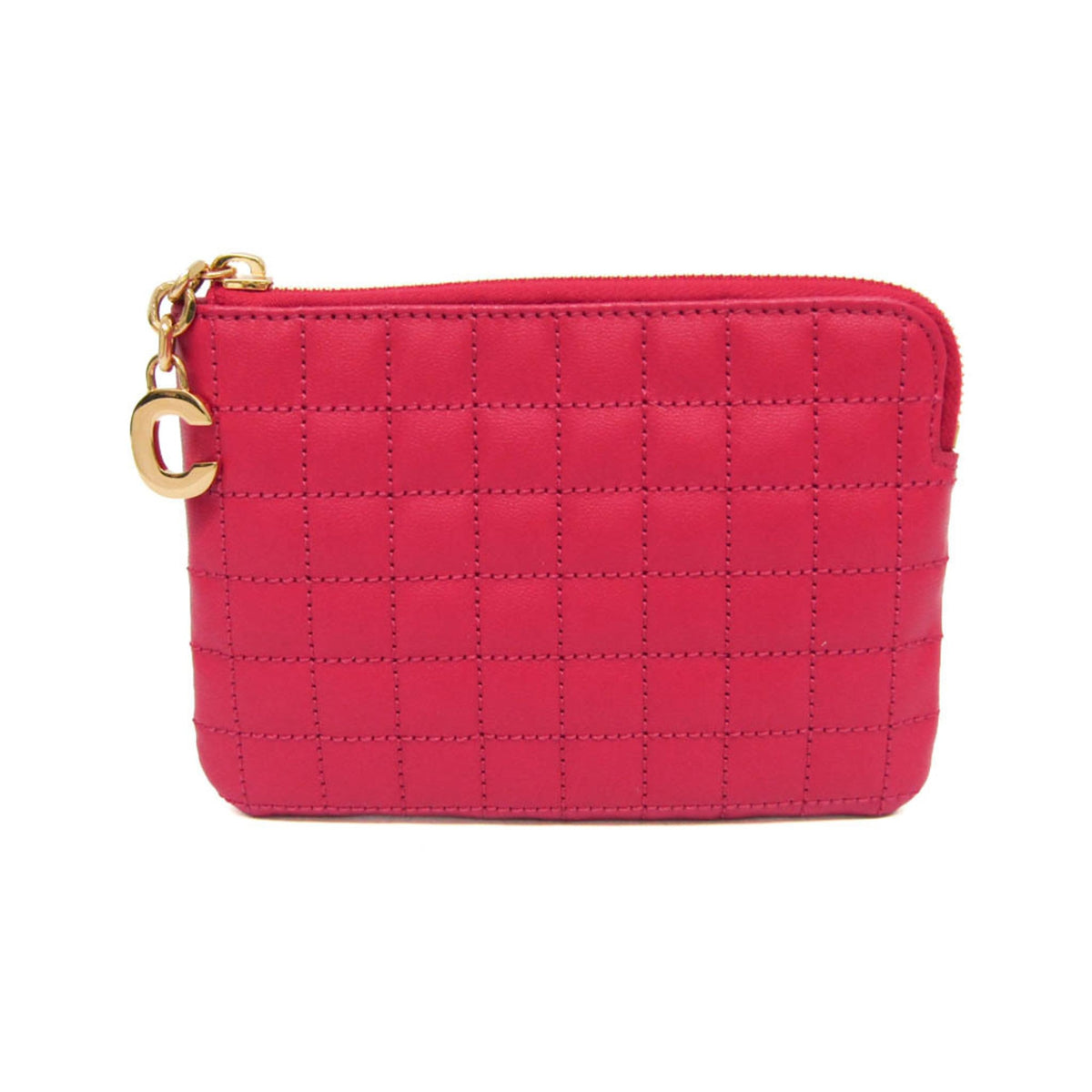 Celine C Charm Quilted Leather Pink Bag