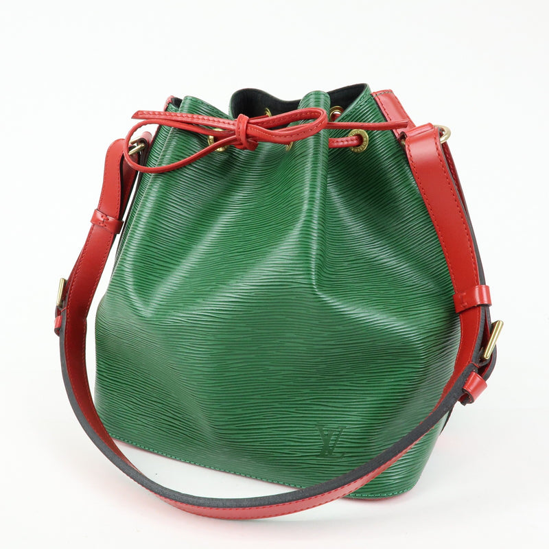 Louis Vuitton Bicolor Petit Noe Epi Leather Green Bag