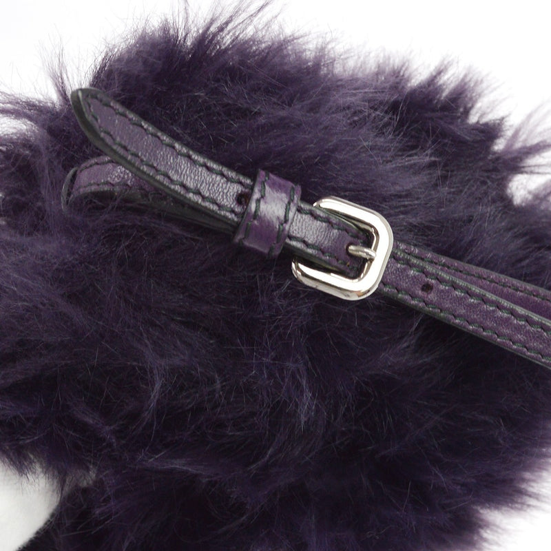 Prada Clutch Faux Fur Purple