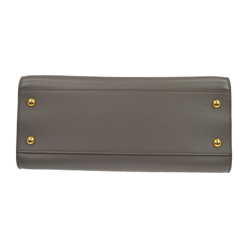 Saint Laurent Monogram Cabas Leather Gray Bag