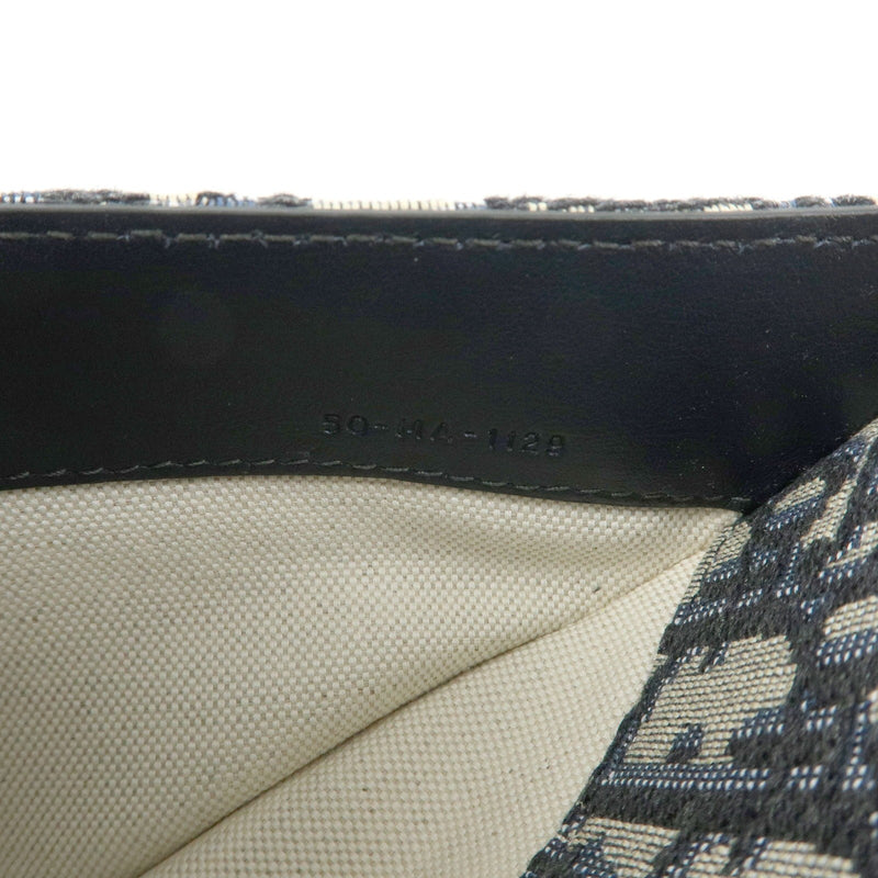 Christian Dior Saddle Belt Oblique Canvas Navy Bag