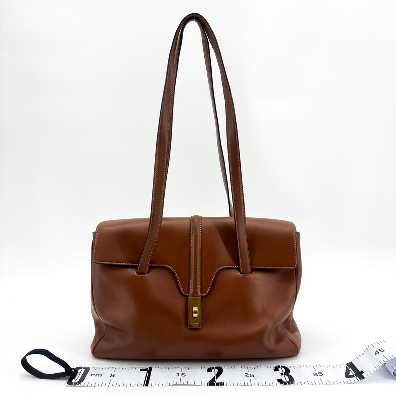Celine Soft 16 Smooth Calfskin Brown Leather Bag
