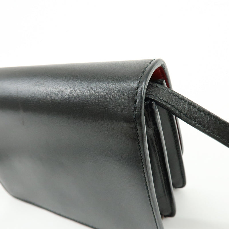 Prada Wallet On Strap City Calfskin Black Leather Bag