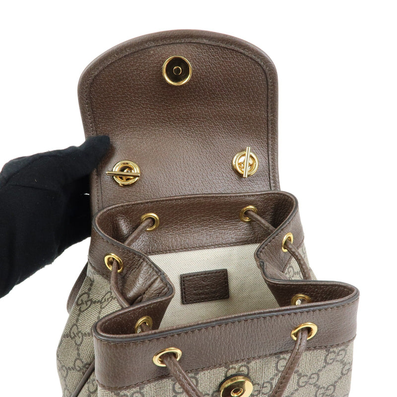 Gucci Ophidia Flap Gg Coated Canvas With Leather Beige Bag